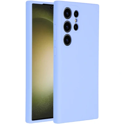 Afbeelding van Samsung Galaxy S24 Ultra Hoesje Siliconen en TPU (zacht) Accezz Softcase/Backcover Paars Telefoonhoesje