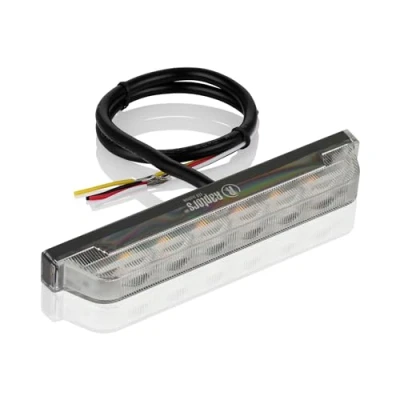 Afbeelding van Raptors LED Technik Slim Frontflitser, ECE R65 goedkeuring, extreem plat 1,2 cm, waarschuwingslicht voor bedrijfsvoertuigen of bouwvoertuigen (oranje, 6 LED)