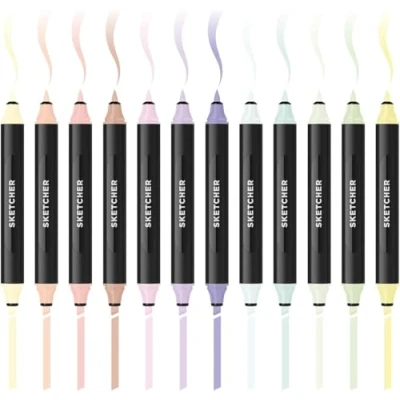 Afbeelding van Molotow Sketcher Pastel Marker, 12 Stuk