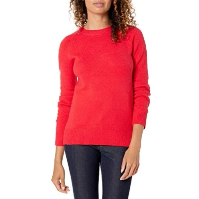 Afbeelding van Amazon Essentials vrouwen Classic fit Soft Touch Long Sleeve Crewneck trui,Rood,3XL 4XL