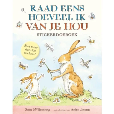 Afbeelding van Uitgeverij lemniscaat raad eens hoeveel ik van je hou stickerdoeboek