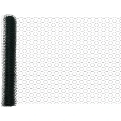 Afbeelding van vidaXL Omheining Posts 11 stuks U Channel Groen 100 cm Staal, Hexagon 1x100 m Staal