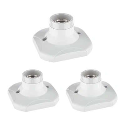 Afbeelding van ledscom.de 3 stuks plafondlamp/fitting ELEKTRA, kunststof, porselein, wit, 1x E27 max. 60W