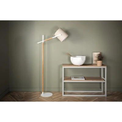 Afbeelding van Svea Nico vloerlamp Hout wit