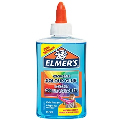 Afbeelding van Elmer’s transparant PVA lijm Blauw 147 ml uitwasbaar en kindvriendelijk geweldig voor het maken van slijm om te knutselen