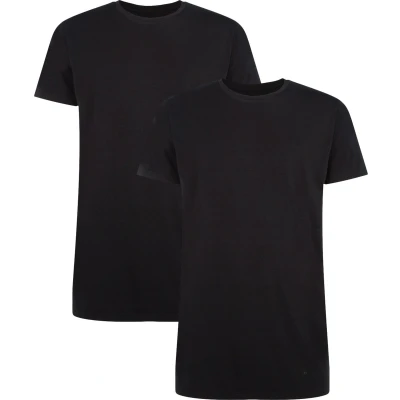 Afbeelding van Comfortabel &amp; Zijdezacht Bamboo Basics Ruben Bamboe T shirts (Multipack 2 stuks) Heren Ronde Hals Korte Mouwen Long Fit Zwart XL