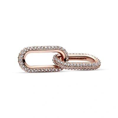 Afbeelding van PANDORA Me Pavé Doppelter Styling Link aus rosévergoldeter Metalllegierung, mit Cubic Zirkonia verziert, der Collection, 789660C01