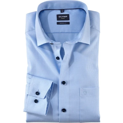 Afbeelding van Olymp Business hemd lange mouw Blauw 120864 Hemden 120864/11 Maat 45