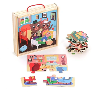 Afbeelding van VILAC 4 puzzels Goudlokje 2 jr+