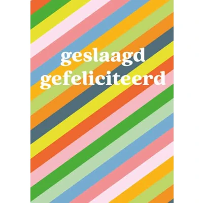 Afbeelding van Kaart Geslaagd SGR28 Geslaagd, gefeliciteerd