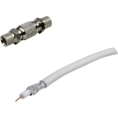 Afbeelding van BKL Electronic 0403518 Coaxkabel Buitendiameter: 6.80 mm 75 Ω 90 dB Wit 1 set(s)
