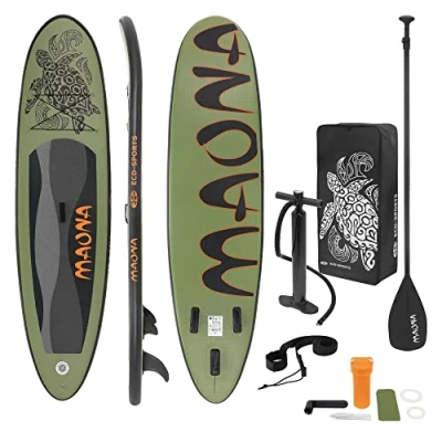 Afbeelding van Opblaasbare Stand Up Paddle Board Maona 308x78x10 cm Olijf gemaakt van PVC