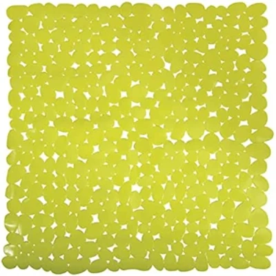 Afbeelding van MSV Douche/bad anti slip mat badkamer pvc limegroen 54 x cm Badmatjes