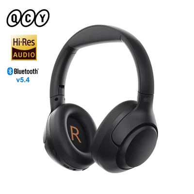 Afbeelding van QCY H3 (Zwart) Draadloze Noise Cancelling koptelefoon 60u Speeltijd, Lichtgewicht, met Microfoon, Diepe Bas voor Thuis, kantoor, Gaming, Smartphone, PC, enz.