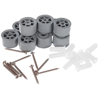 Afbeelding van Sysfix 2310503 Rubberen deurstopper met schroef nr. 5 pak van 10 pluggen en schroeven, grijs