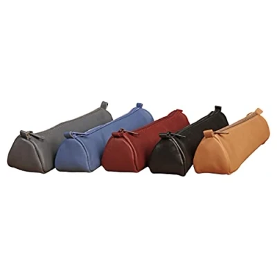 Afbeelding van Clairefontaine 77014C Age Bag Collection Een trapeziumvormige etui van echt lamsleer 21 x 5 cm Willekeurige kleur.