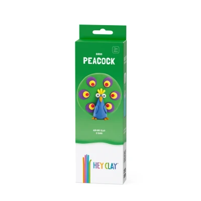 Afbeelding van Hey Clay Interactieve Boetseerklei Peacock (3 kleuren)