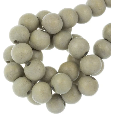 Afbeelding van Houten Kralen Vintage Look (8 mm) Pale Olive Green (104 stuks)