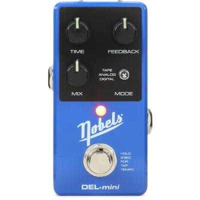 Afbeelding van Nobels DEL mini stereo delay effectpedaal met drie modi en tap tempo