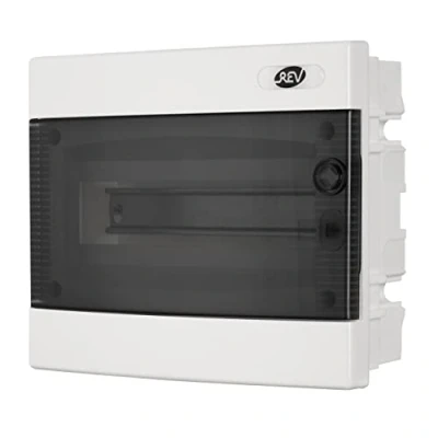 Afbeelding van REV 0515504555 Zekeringdoos, distributiedoos, 1 rij, 12TE, 400V, 112 x 287 234 mm, Wit
