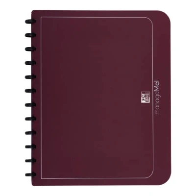 Afbeelding van Oxford Ring map A4, manageMe, presentatieboek met 25 hoezen, Vario rits, uitwisselbaar en uitbreidbaar, bordeaux, 1 stuk