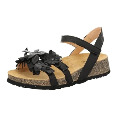 Afbeelding van Think! KOAK Riemchen Sandalen met sleehak, Dames, Maat: 43, Black Leer