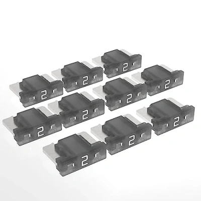 Afbeelding van AUPROTEC Mini LP autozekeringen, platte steekzekeringen 2A 30A keuze: 2 A, grijs, 10 stuks