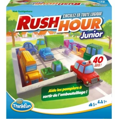 Afbeelding van Ravensburger ThinkFun Rush Hour Junior logicaspel puzzel bottelen 40 uitdagingen 4 niveaus 1 speler of meer vanaf 5 jaar 76604 uniseks Franse versie