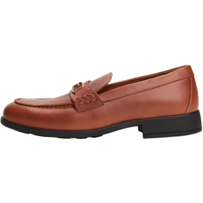 Afbeelding van Tommy Hilfiger TH LOGO Instappers, Dames, Maat: 40, Cinnamon bark Leer