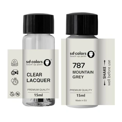 Afbeelding van SD COLORS BERG GRIJS 787 Nieuwe Touch Up Verf 15 ML REPARATIE KRASCHIP BORSTEL KLEUR CODE (VERF+LACQUER)