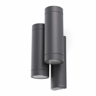 Afbeelding van Faro Lighting Stap 4 Lichte buitenmuur Licht Donkergrijs IP44, GU10