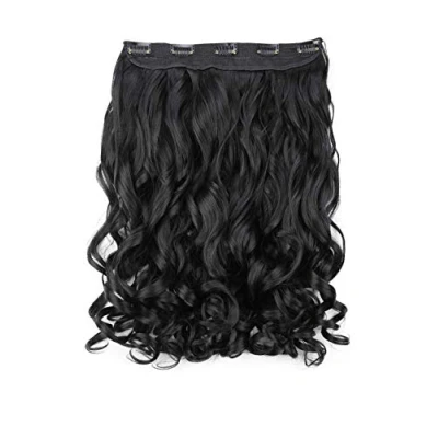 Afbeelding van CAISHA 40cm Clip In Extensies Haarextensies Haarstukje Golvend Diep Zwart C51 1
