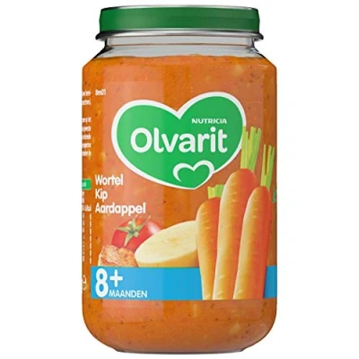 Afbeelding van 6x Olvarit Maaltijd 8m Wortel Kip Aardappel 200 gr