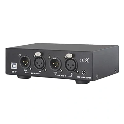 Afbeelding van Blmirror USB Dual Mixed Output Phantom Voeding Zwart 48V voor Condensator Microfoons Muziek Opname Apparatuur