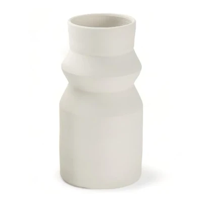 Afbeelding van Livlig53 Handgemaakte vaas wit, droogbloemenvaas, keramische vaas, decoratieve tafeldecoratie, vloervaas, hoogte: 25cm