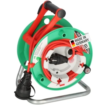Afbeelding van Brennenstuhl Garant G Bretec IP44 Kabelhaspel (Buiten voor de tuin met 23+2m kabel in rood, speciale kunststof, korte termijn buitengebruik, Made Germany)