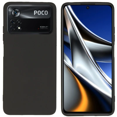 Afbeelding van Xiaomi Poco X4 Pro 5G Hoesje Siliconen en TPU (zacht) iMoshion Softcase/Backcover Zwart Telefoonhoesje