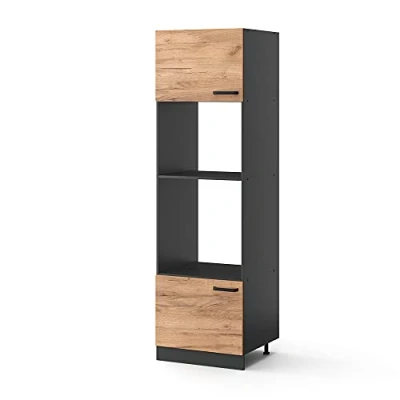 Afbeelding van Vicco Magnetronkast &quot;R Line&quot;, Krachtige eik goud/Antraciet, 60 cm