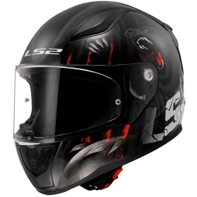 Afbeelding van LS2 FF353 Rapid II Claw Helm, zwart wit rood, afmeting 3XL voor man
