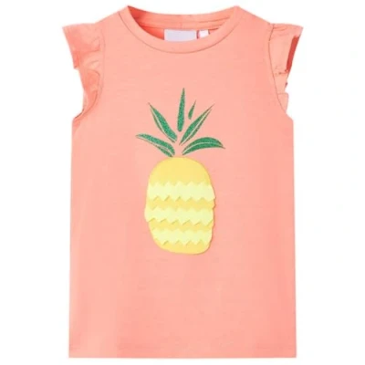 Afbeelding van Kindershirt 104 neonkoraal