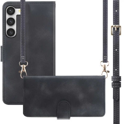 Afbeelding van Samsung Galaxy S23 Hoesje Kunstleder imoshion Bookcase Zwart Telefoonhoesje