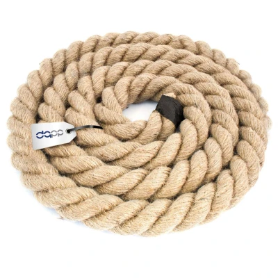 Afbeelding van DQ PP jute touw, 30 m, mm dik koord, bruine natuurlijke vezels, decoratief voor macramé, tuin, touwtrekken, trapleuning enz.