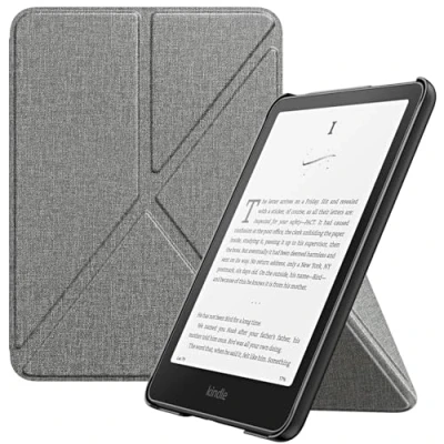 Afbeelding van MoKo Case for All new 7&quot; Kindle Paperwhite 12th Generation 2024&amp;Kindle Colorsoft Signature Edition 2024, Ultra Clear Soft Flexible Transparent TPU Back Cover Light Shell with Auto Wake/Sleep, Grey