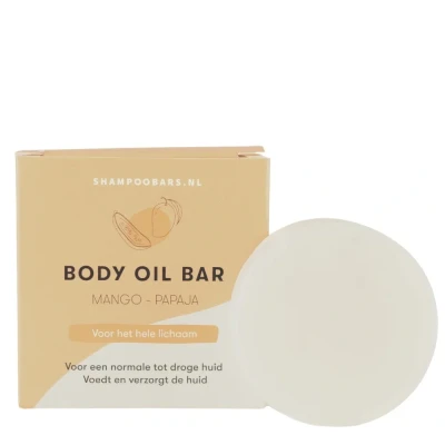 Afbeelding van Huidolie Bar Body Oil is 100% vegan en plasticvrij Mango Papaja