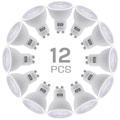 Afbeelding van SINCELIGHT GU10 LED lichtreflector 38 stralingshoek, 6W, RA≈92, Koel wit 6000K, niet dimbaar, 550 lumen equivalent aan 50W halogeen, verpakking van 12
