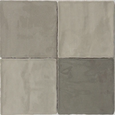 Afbeelding van Moos Taupe glans handvorm 13x13 Vloertegel badkamer Wandtegel
