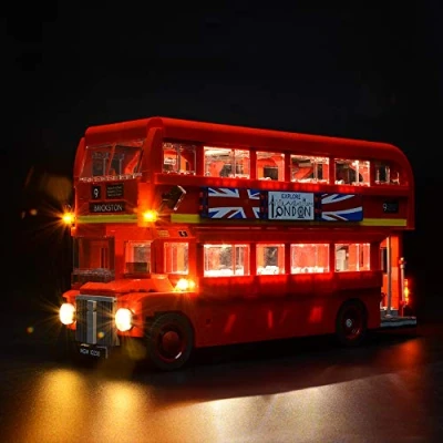 Afbeelding van BRIKSMAX Led verlichtingsset voor Londense bus, compatibel met Lego 10258 bouwstenen model zonder set