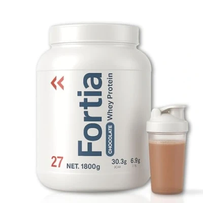 Afbeelding van Fortia Active Whey Protein, wei eiwit, zonder toegevoegde suiker, rijk aan leucine en BCAA&#039;s, chocoladesmaak 1.800 g (chocolade, 1800 g)