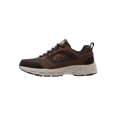 Afbeelding van Skechers heren Oak Canyon Wandelschoen, Chocolade leer Pu Mesh Zwart Trim, 44 EU