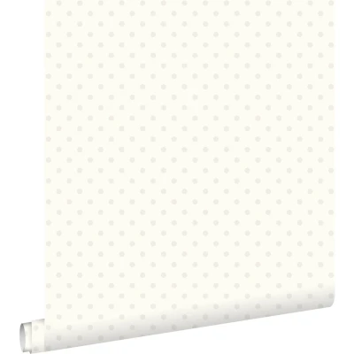 Afbeelding van Leen Bakker ESTAhome Behang Kleine Stippen Glanzend Wit 53cm X 10,05 M Vlies
